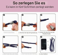 Bigcousin magnetický obal na telefón Samsung Galaxy S24 – kompatibilný s MagSafe, šnúrka na krk a nastaviteľný ramenný popruh, silikónové puzdro s retiazkou, ružové zlato 5