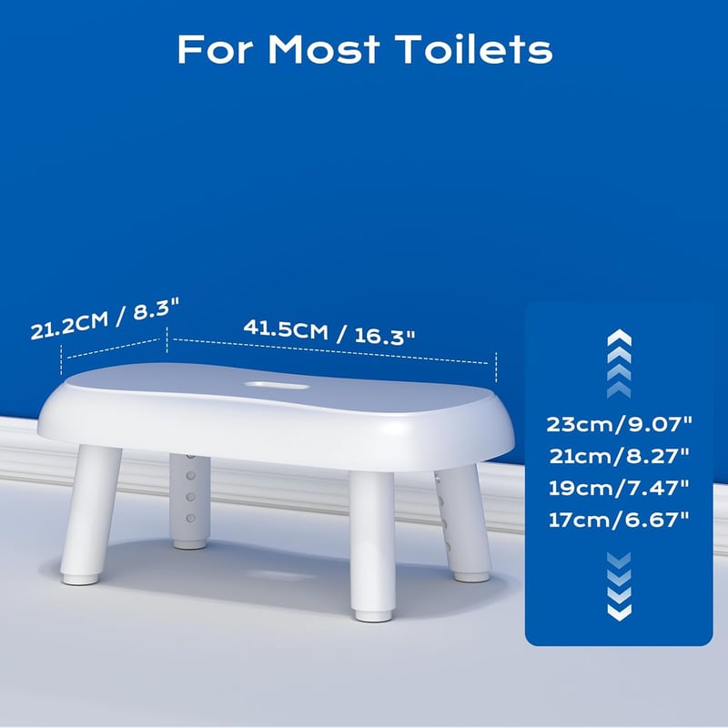 BIGCOW Állítható Toalett Lépcsőfok 17-23 cm Mangánacél Lábakkal Csúszásmentes