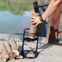 BiggerFire Kézi Fahasító Készlet - Magas Széntartalmú Acél Tűzifa Hasító Ék 4 Fontos Kalapáccsal és Hordtáskával - Kerti Szerszám
 7