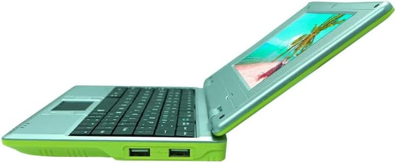 Bigmachine 7 Hüvelykes Hordozható Mini Laptop Android 12 Quad Core 32GB WiFi Kamera Zöld