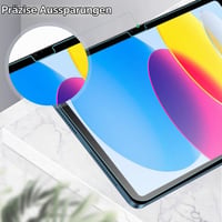 Bigqin 2 db Edzett Üveg Képernyővédő iPad 11 (A16) 2025 és iPad 10 2022 10,9 hüvelykes készülékekhez, 9H keménység, HD átlátszó, karcolásálló 4