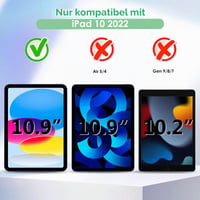 Bigqin 2 db Edzett Üveg Képernyővédő iPad 11 (A16) 2025 és iPad 10 2022 10,9 hüvelykes készülékekhez, 9H keménység, HD átlátszó, karcolásálló 2