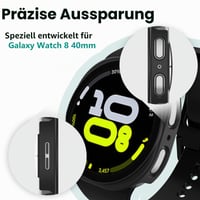 Bigqin 5 ks Ochranné sklo na Samsung Galaxy Watch 9/8 40 mm, tvrdené sklo, celoplošné pokrytie, ochranný kryt odolný voči poškriabaniu 3