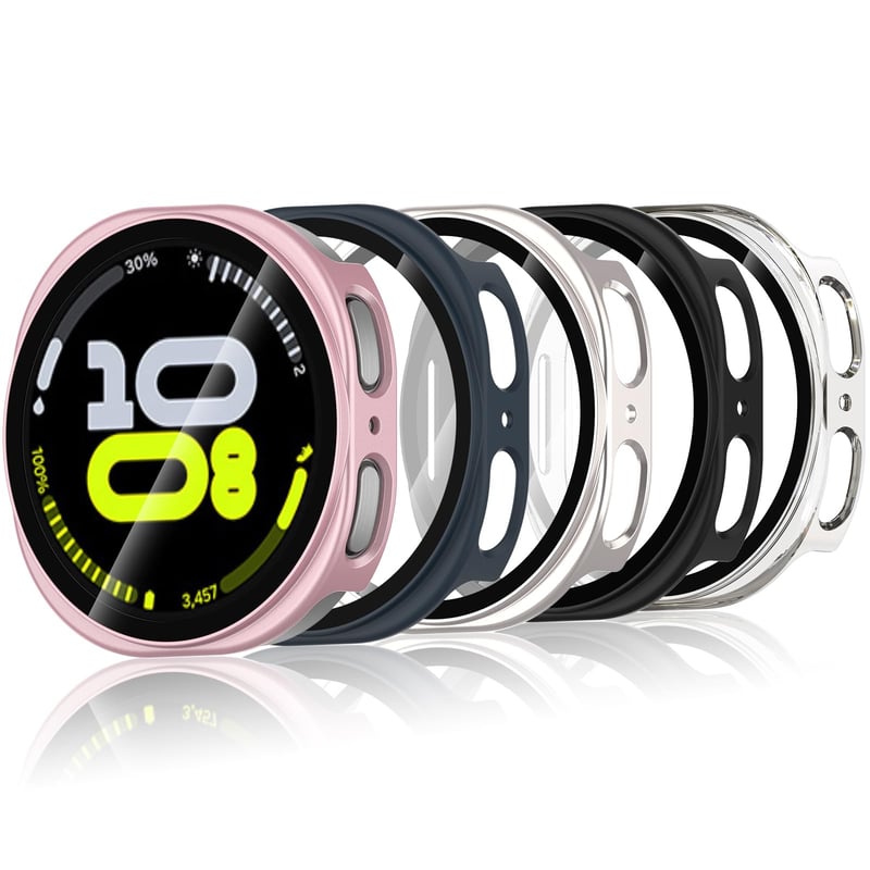 Bigqin 5 ks Ochranné sklo na Samsung Galaxy Watch 9/8 40 mm, tvrdené sklo, celoplošné pokrytie, ochranný kryt odolný voči poškriabaniu