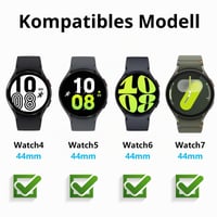 Bigqin Set de 6 folii de protecție pentru ecran pentru Samsung Galaxy Watch 7/6/5/4 44 mm, sticlă securizată HD, 9H, ultrasubțire, rezistentă la zgârieturi, transparentă 2
