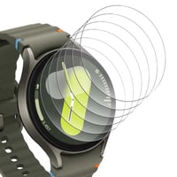 Bigqin Set de 6 folii de protecție pentru ecran pentru Samsung Galaxy Watch 7/6/5/4 44 mm, sticlă securizată HD, 9H, ultrasubțire, rezistentă la zgârieturi, transparentă 1