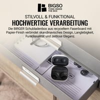Bigso Box of Sweden Birger úložný box s 2 zásuvkami 33x25x14,5 cm – sivý 4