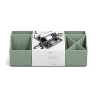 Stolný organizér BIGSO BOX OF SWEDEN ELISA – úložný box so 4 priehradkami na lístočky, kancelárske spinky, perá a drobnosti – drevovláknitá doska a papier – mätovo zelený 8