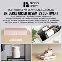 BIGSO BOX OF SWEDEN Johan A4 Box na závesné zakladače s vekom a držadlom - Stolový organizér na dokumenty - Recyklovaná drevovláknitá doska 6