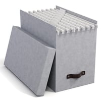 BIGSO BOX OF SWEDEN Johan A4 Box na závesné zakladače s vekom a držadlom - Stolový organizér na dokumenty - Recyklovaná drevovláknitá doska 1