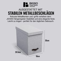 BIGSO BOX OF SWEDEN Johan A4 Box na závesné zakladače s vekom a držadlom - Stolový organizér na dokumenty - Recyklovaná drevovláknitá doska 3