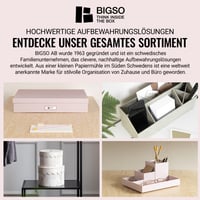 BIGSO BOX OF SWEDEN Johan úložný box na závesné zakladače A4 s vekom a držadlom – stolový zakladač z recyklovanej drevovláknitej dosky – ružový 6
