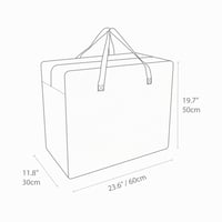 Veľká úložná taška Bigso Box of Sweden na paplóny a posteľnú bielizeň, so spevnenými úchytmi a zipsom, béžová 7