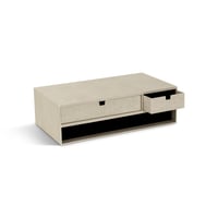 BIGSO BOX OF SWEDEN TED Suport monitor – Bej, Înălțător de ecran cu sertare integrate și orificiu pentru cabluri – Suport de birou din fibră de celuloză pentru hârtie 2