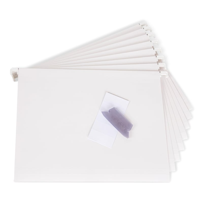 Set de dosare suspendabile BIGSO Johan 9441 – 8 dosare suspendabile din carton format A4, culoare albă, pentru diplome și documente