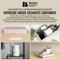 BIGSO JOHAN A4 Box na závesné zakladače s vekom a držadlom - Stolový organizér na dokumenty - Recyklovaná drevovláknitá doska - Béžová 5