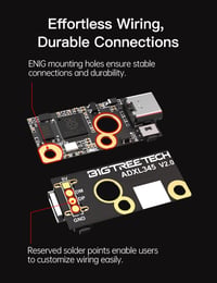 BIGTREETECH ADXL345 V2.0 Gyorsulásmérő Szenzor 3D Nyomtatóhoz USB 5