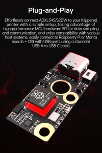 BIGTREETECH ADXL345 V2.0 Gyorsulásmérő Szenzor 3D Nyomtatóhoz USB 3