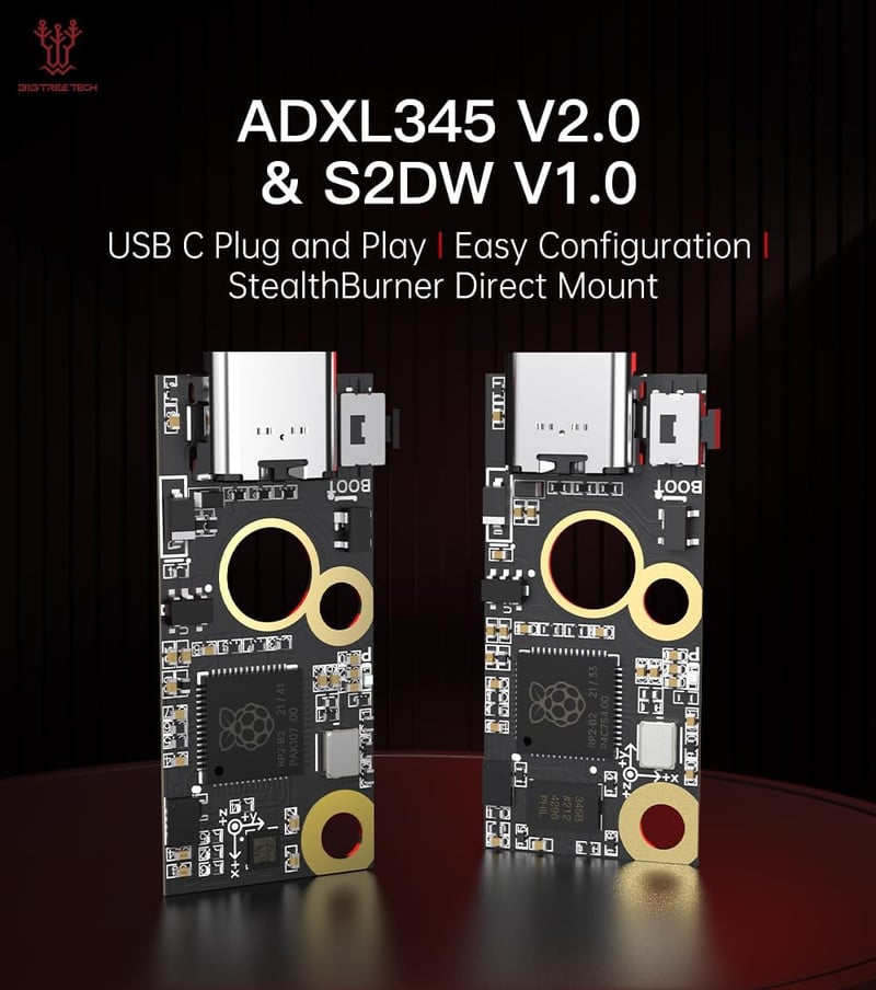 BIGTREETECH ADXL345 V2.0 Gyorsulásmérő Szenzor 3D Nyomtatóhoz USB