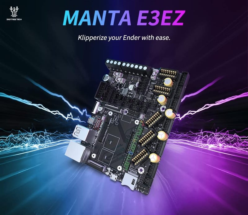 BIGTREETECH Manta E3 EZ 32Bit Vezérlőpanel - Csendes Alaplap Clipper Firmware Támogatással, CM4/CB1 Kompatibilis, EZ2209 Léptetőmotor Meghaj