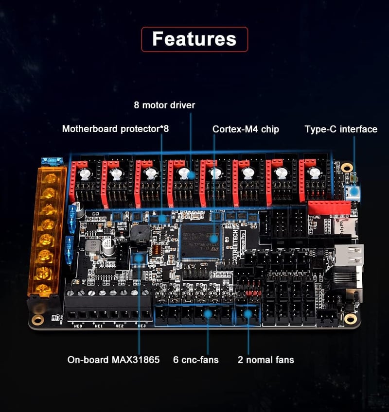 BIGTREETECH Octopus Pro V1.0.1 32bit vezérlőkártya Voron 3D nyomtatóhoz Marlin 2.0