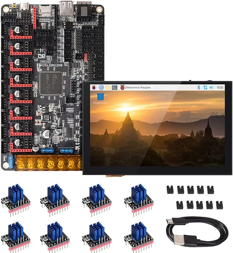 BIGTREETECH Octopus V1.1 3D nyomtató vezérlőkártya TMC2209 meghajtókkal és TFT50 érintőképernyővel