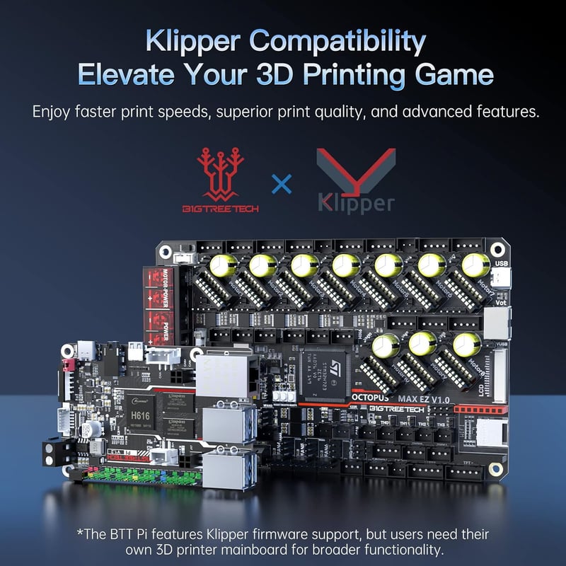 BIGTREETECH Pi V1.2 Vezérlőpanel 64bit Quad Core 1GB RAM, Klipper Kompatibilis, 3D Nyomtatókhoz, SKR/Octopus Sorozathoz
