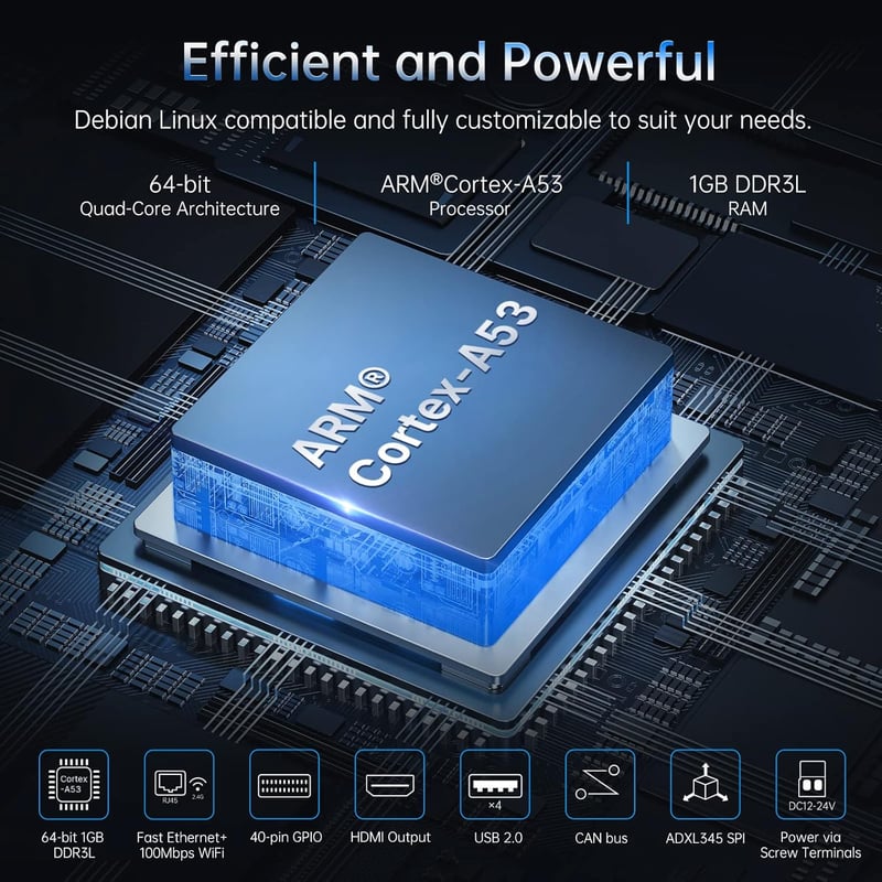 BIGTREETECH Pi V1.2 Vezérlőpanel 64bit Quad Core 1GB RAM, Klipper Kompatibilis, 3D Nyomtatókhoz, SKR/Octopus Sorozathoz