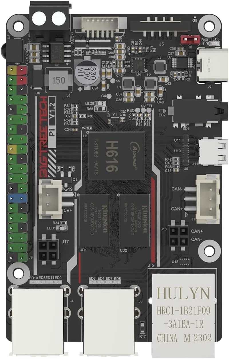 BIGTREETECH Pi V1.2 Vezérlőpanel 64bit Quad Core 1GB RAM, Klipper Kompatibilis, 3D Nyomtatókhoz, SKR/Octopus Sorozathoz