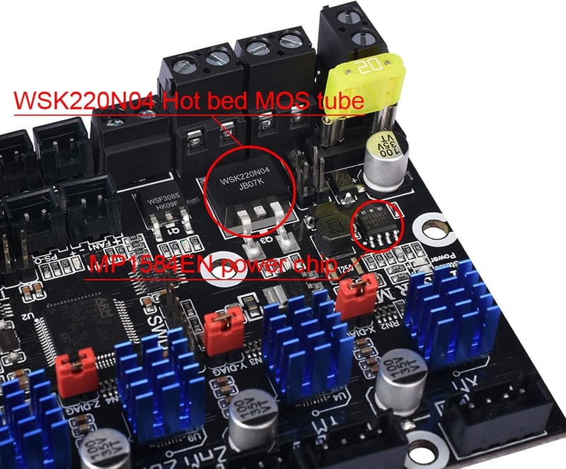 BIGTREETECH SKR Mini E3 V2.0 32 bites vezérlőpanel TMC2209/TMC2208 UART támogatással Ender 3/3 Pro/V2 3D nyomtatókhoz