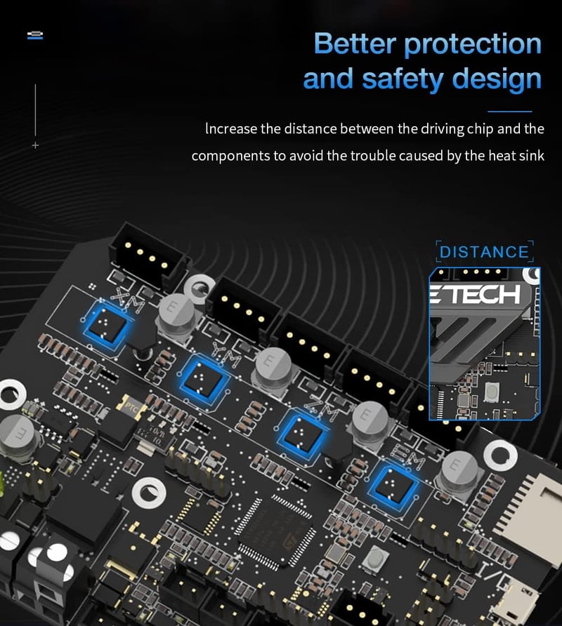 BIGTREETECH SKR Mini E3 V3.0 Vezérlőpanel TMC2209 UART Léptetőmotorral - 32Bit Csendes Alaplap Ender 3/Pro/V2 3D Nyomtatókhoz