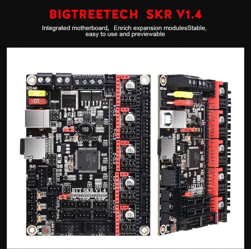 BIGTREETECH SKR V1.4 Turbo 32 bites vezérlőpanel 3D nyomtatókhoz - TFT24 kijelzővel, TMC2208/2209/8825 meghajtó támogatással, 120MHz ARM pro