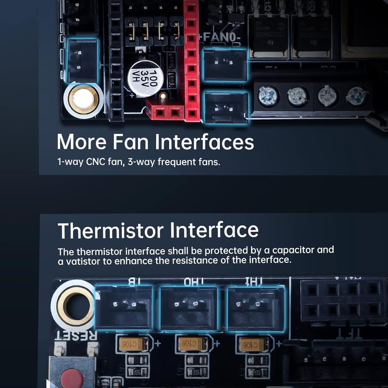 BIGTREETECH SKR V1.4 Turbo 32bit 3D nyomtató vezérlőpanel LCD/TFT kijelzővel