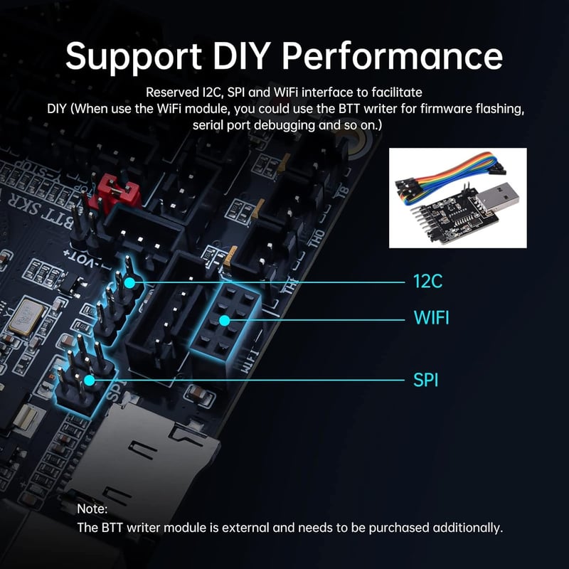 BIGTREETECH SKR V1.4 Turbo 32bit 3D nyomtató vezérlőpanel LCD/TFT kijelzővel