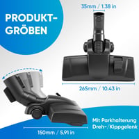 BIHARNT 35 mm podlahová hubica na vysávač kompatibilná s Miele S8 S6 S5 S4 S2 S1 C1 C2 C3 H1 Complete Compact Classic Swing S8000 S6000 S5000 S4000 S2000 S500 S140 2