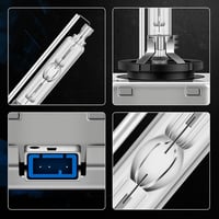 BIHEE D8S Xenon izzó 6000K fehér fény HID fényszóró 35W autó lámpa 2db 5