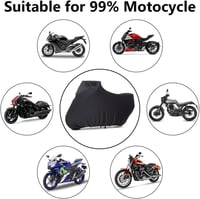BIHEE univerzális motorkerékpár-takaró, nyújtható, fekete - 295x109x140 cm 5