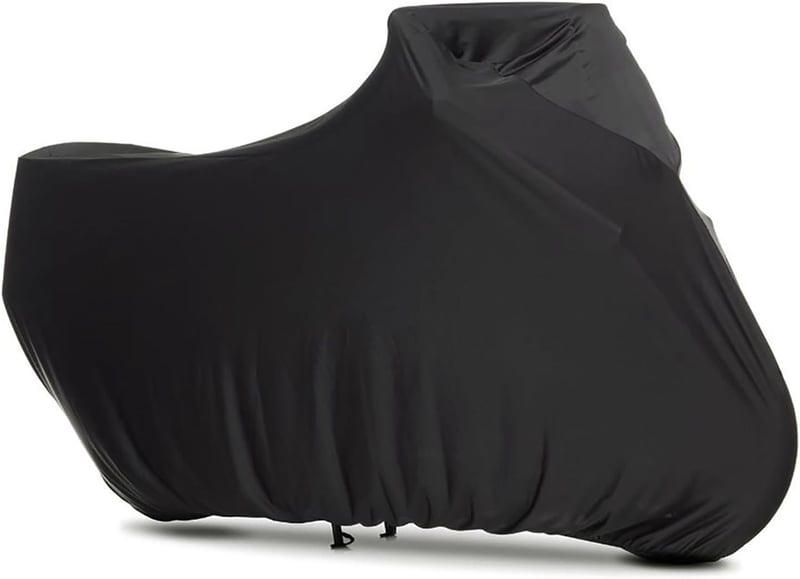 BIHEE univerzális motorkerékpár-takaró, nyújtható, fekete - 295x109x140 cm