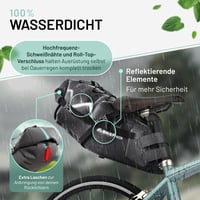 Geantă de șa pentru bicicletă BIKEPACK, pentru bikepacking, 15 litri, 100% impermeabilă - negru 4