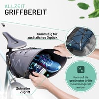Geantă de șa pentru bicicletă BIKEPACK, pentru bikepacking, 15 litri, 100% impermeabilă - negru 5