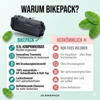BIKEPACK brašna na riadidlá 9,5 l – bikepacking, gravel, cestný bicykel, MTB, e-bike 6