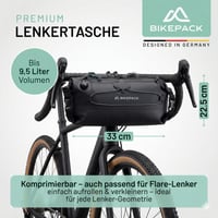 BIKEPACK brašna na riadidlá 9,5 l – bikepacking, gravel, cestný bicykel, MTB, e-bike 2