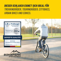 2 ks Cyklistická duša BikePeak Monty Shasta Trekking 28 palcov s ventilom Presta 40 mm, ETRTO 28/47-622/635, 700C, ventil SV Sclaverand 3