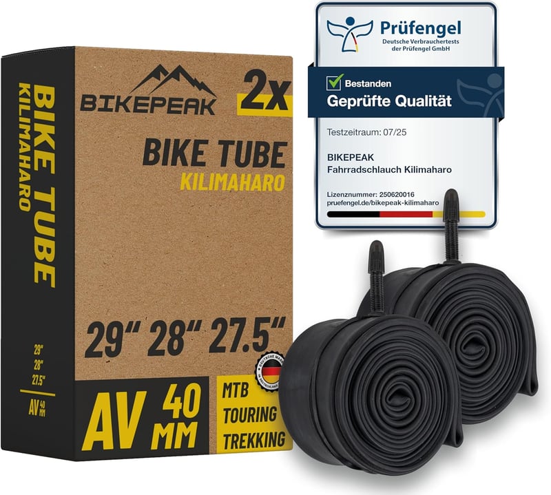 BikePeak MTB 29 28 27.5 Kerékpár Belső Gumi Schrader Szelep 40mm 2db