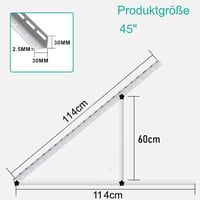 BILIJI Univerzális Napelem Tartókonzol Szett - 114 cm, Állítható Dőlésszögű Tetőrögzítés 100W-600W Panelekhez, 2 Pár 2