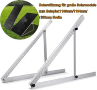 BILIJI Univerzális Napelem Tartókonzol Szett - 114 cm, Állítható Dőlésszögű Tetőrögzítés 100W-600W Panelekhez, 2 Pár 3