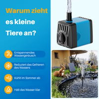 Solárna záhradná fontána Biling 12W, 450 l/h, tiché jazierkové čerpadlo so 4 dýzami a hadicou, kutilské vodné prvky pre záhradné jazierka a kvetináče, max. 5 m² 7