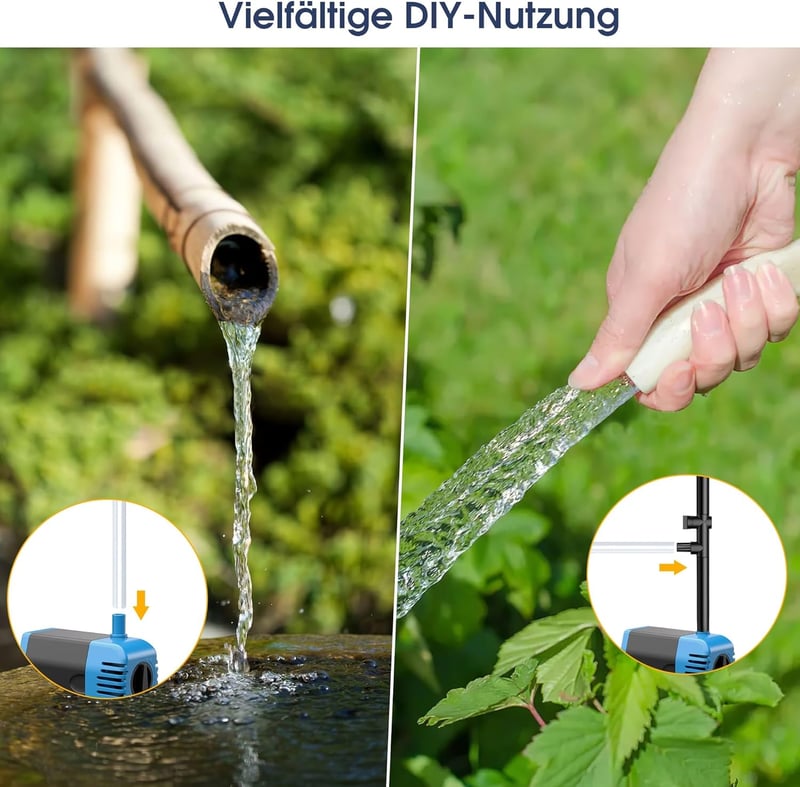 Biling 12W napelemes tócsapump szűrővel, 605 L/h szivattyú kerti vízjátékhoz