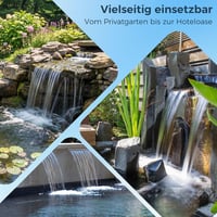 Biling rozsdamentes acél vízesés szett szivattyúval és szűrővel, 40W, 2500 l/h - 30 cm 7