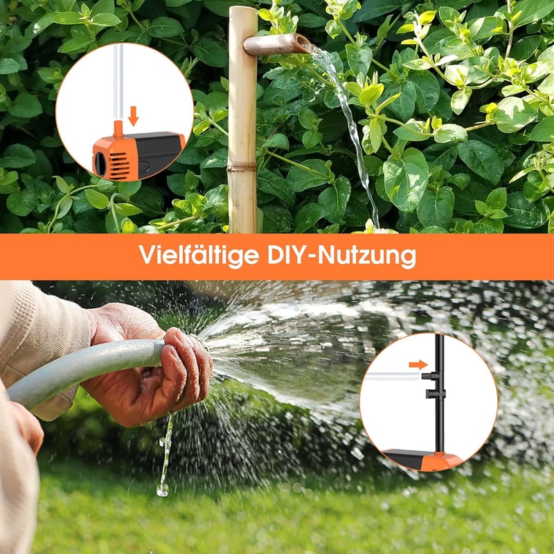 Biling 35W napelemes kerti szökőkút 1500 L/h szivattyúval, 4 fúvókával és szűrővel